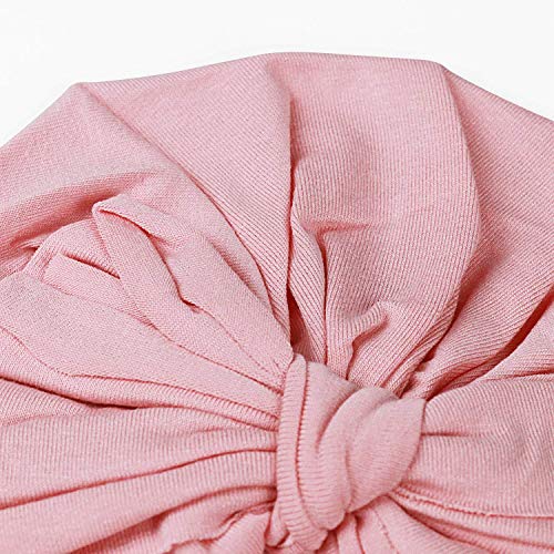 Dreshow Bqubo 5 Pieces Baby Turban Hats Turban Bun Knot Baby Infant Beanie Baby Girl Soft Cute Toddler Cap #TOP6