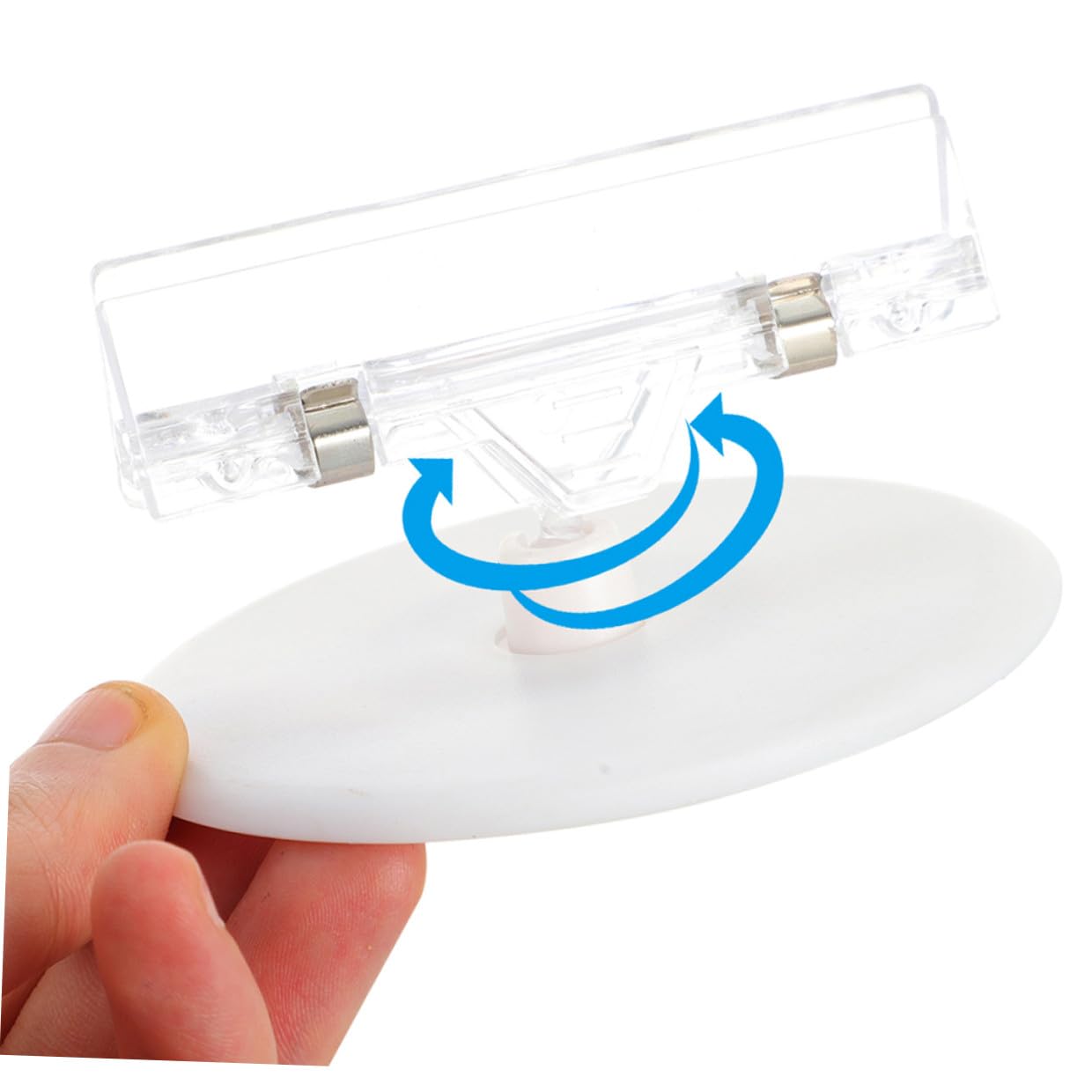 HOMSFOU 20pezzi Porta Etichette in Plastica Espositore per Cartellini dei Prezzi Clip per Scaffali Tavoli e Superfici Versatile per Supermercati Retail e Eventi