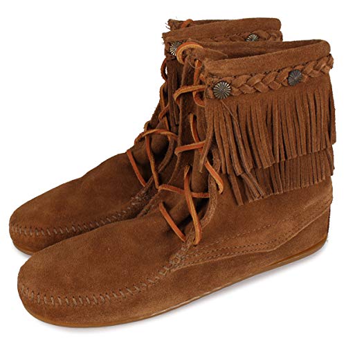 [ミネトンカ] 623 DOUBLE FRINGE TRAMPER BOOT ダブルフリンジ トランパーブーツ US7.5（約24.0-24.5cm） DUSTY BROWN[ 623 ]