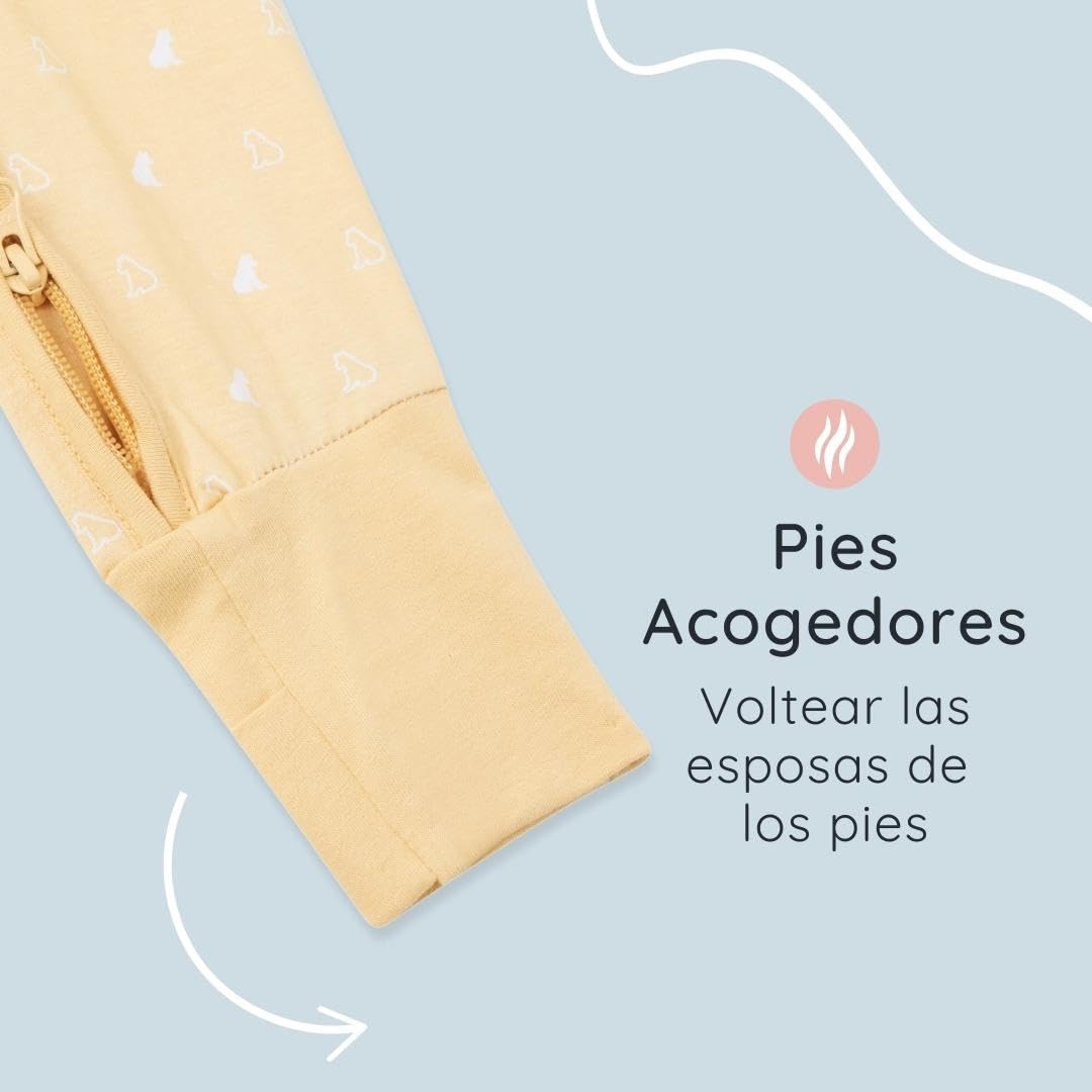 Bramble & Bear Pijama Bebé Niño y Niña (Packs de 2) - Algodón Orgánico. Pijamas Enteros para Bebés Supersuaves