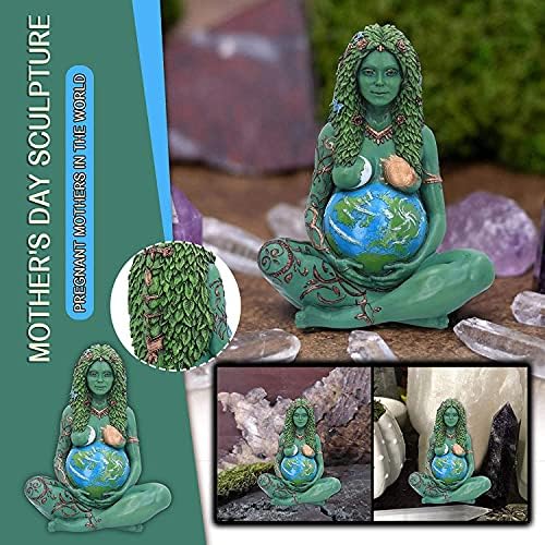 Mother Earth Statue Resin Mother Figurine,Mama Earth Goddess Three Dimensional Art Garden Outdoor Home Decoration,Resin Earth Mother Goddess Figurine Art Ornament Decor
