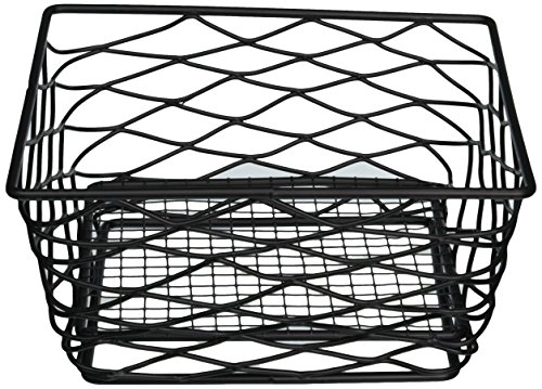 Panier haut de gamme American Metalcraft Bnrb86b en métal noir