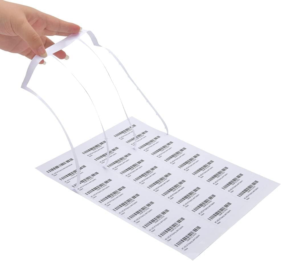 100 Sheets 30 UP 1" x2-5/8 Shipping Labels 3000 Pcs FBA Label Stickers for Laser/Inkjet Printers, White Blank Sticker Name Tags, 30 Per Page - Image 3