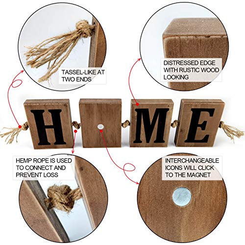 image for Winder Wooden Freestanding HOME Sign & LOVE Sign Block Cutout Letter S