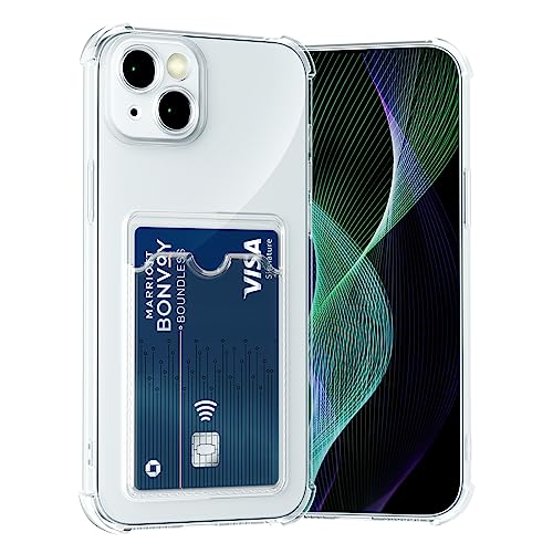 Image of AKABEILA Case for iPhone6S&6 Clear Cute Phone Case Soft TPU Wallet Case Slim Bag Cover Shockproof with Card Slot Holder