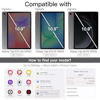 JETech Custodia Chiaro per Samsung Galaxy Tab S10 Lite / S10 FE / S9 FE 10,9", Anti Ingiallimento Trasparente Sottile Cover con PC Rigido Retro e Morbido TPU (Trasparente)