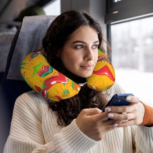 Almohada de viaje con soporte para cuello en negro miniatura 6