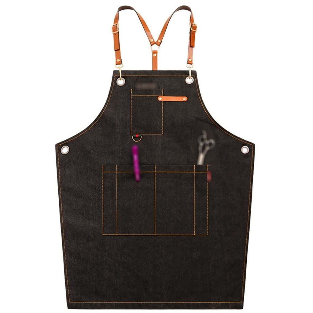 NEBE Grembiule da cameriere Gonna di lavoro Gonna del cuocolo Grembiule Barbecue Grembiule da cucina con grembiule tascabile Adatto for la casa cucina ristorante Grembiuli Grembiule