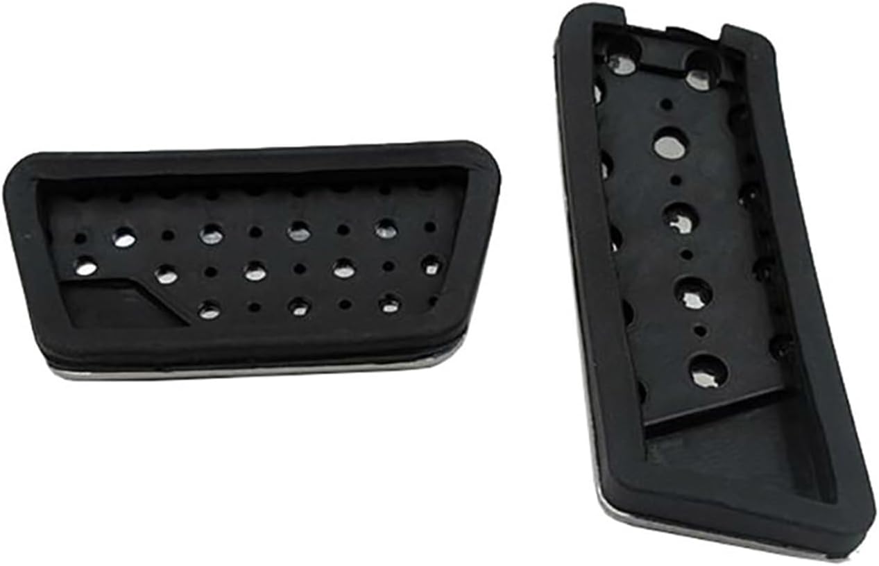 Stainless Steel Accelerator Pedal Brake Pedals Non Slip Pedal Pads Cover AT 2pcs Compatible With Jeep Wrangler JL 2018 2019 JK 2007-2017(JL 2018 2019)