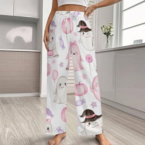 Pink Cute Spooky Pajama Pants for Man Woman Classic Couple Home Lounge Pants Sleepwears Prensents2