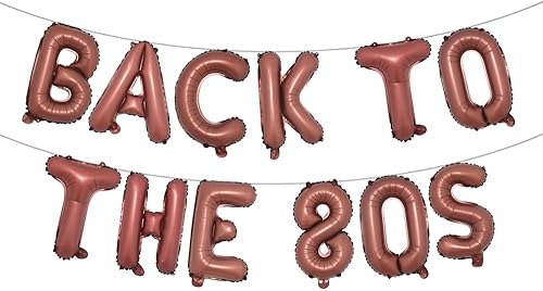 Miniatura 19 de Cartel de globos de regreso a los 80, pancarta de fiesta de cumpleaños de los años 80 y 90, globo retro para fiesta de los 80, decoraciones de