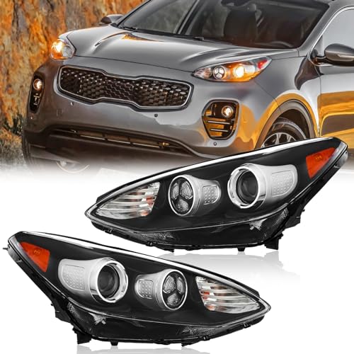 TODO Headlight Assembly Compatible with 2017-2022 Kia Sportage, Halogen Headlamp with LED DRL Left Driver & Right Passenger Side, Replacement for 92101-D9110 92102-D9110 92101-D9140 92102-D9140 by TODO - Image 3