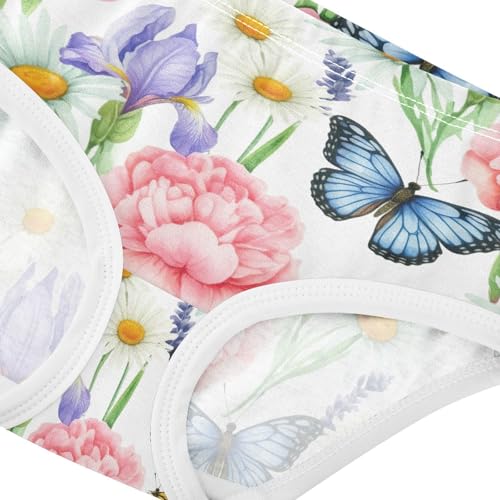 Joisal Girls Underwear Toddlers 2t Cotton Panties for Girl Durable Kids Undies Briefs Butterflies Wildflowers4
