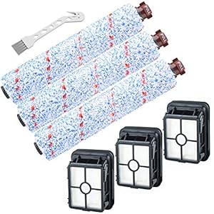 Smilyan Replacement Parts for Bissell CrossWave Vacuum Cleaner, 3 Pack 1868 CrossWave Multi-Surface Brush Rolls + 3 Pack 1866 replacement Vacuum Filters, Compare to Part 1608683, 160-8683, 1608684 Smilyan Replacement Parts for Bissell CrossWave Vacuum Cleaner 3 Pack 1868 CrossWave Multi Surface Brush Rolls 3 Pack 1866 replacement Vacuum Filters Compare to Part 1608683 160 8683 1608684