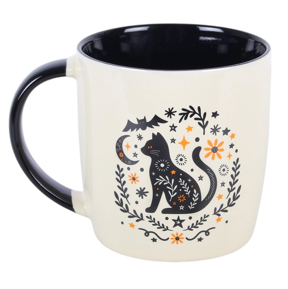 Frightful Folk Cat Mug | Unique Ceramic Novelty Cup