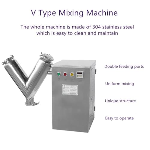 V Blender dry powder mixer in use for herbs