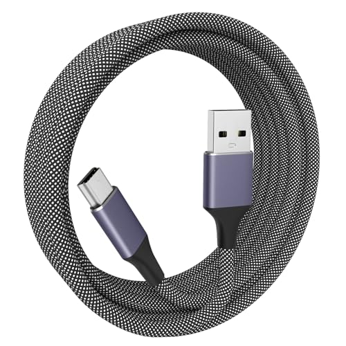 Sinoacc 2M Mini USB Cable, High-Speed USB 2.0 to Mini B Charger Cord Compatible with PS3 Controller, TI-84 Plus CE, GoPro Hero 4/3+, Camera, GPS, Microphone - 480Mbps Data Sync, Black White Braided