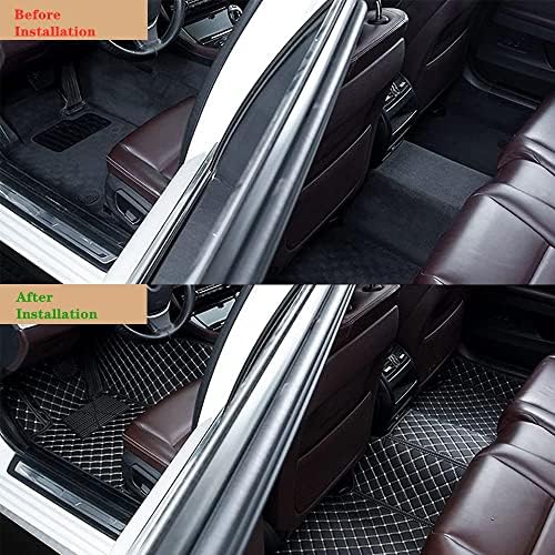 Custom Personalized Car Floor Mats - Black Red Luxury Full Coverage All Weather Cars Mats, Anti-Slip Leather Car Mat Set, Custom Floor Mats Fit for 99% of Cars, SUVs & Trucks (Diamond) - 1
