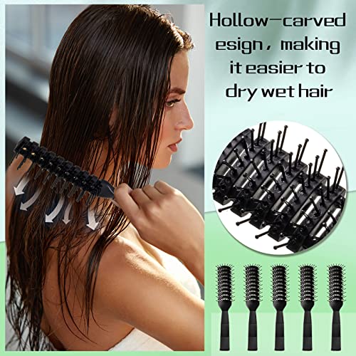 24 Pieces Vent Hair Brush Vented Hairbrush For Men Women Vent Brush For Hair Blow Drying Vented Curved Hair Brush With Ball Tipped Bristles For Wet Short Curly Straight Hair Blow Drying Quickly, Black #TOP5
