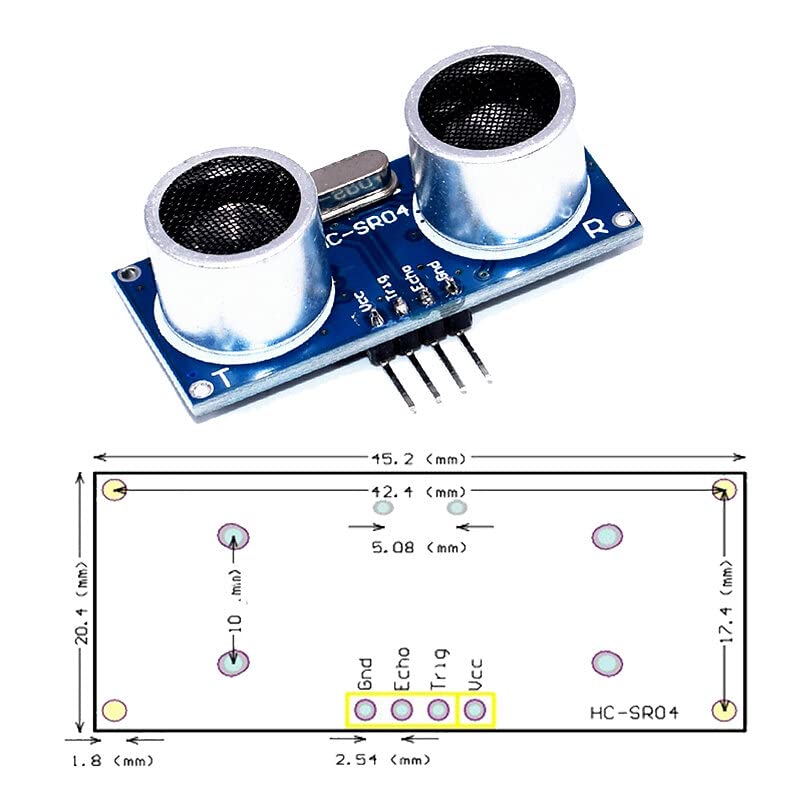 VIDOO Modulo Rilevatore Onde Ultrasuoni HC-SR04 Sensore Distanza HCSR04 per Arduino-30pcs