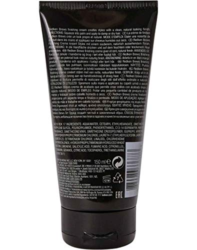 Redken Brews Finishing Cream For Men, Light Hold Natural Looking Finish 5.1 fl. oz