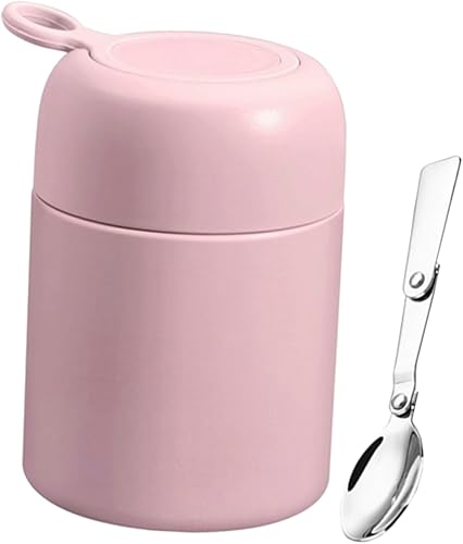 FELTECHELECTR Frasco al vacío para niños, contenedor de almuerzo caliente aislado para comida caliente, tarro de comida caliente, contenedor de