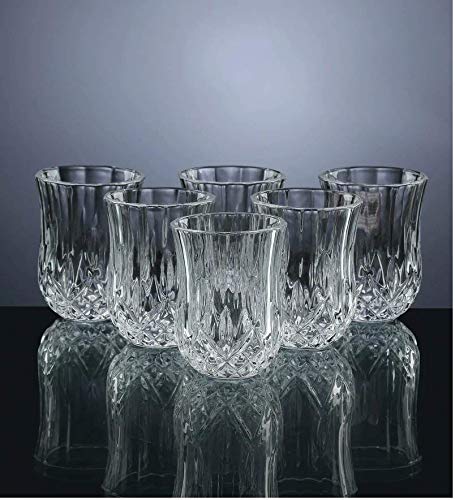 Le'raze Posh Crystal Collection Shot Glass Perfect For Serving Scotch, Whiskey, Tequila, Or Vodka (Set Of 6 - 2Oz. Drink Shot Cups, Tumblers) #TOP7