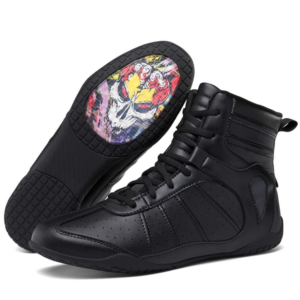 Hommes Femmes Bottes De Boxe, Mode Boxers Baskets Respirant Cuir Sparring Lutte Fitness Chaussures