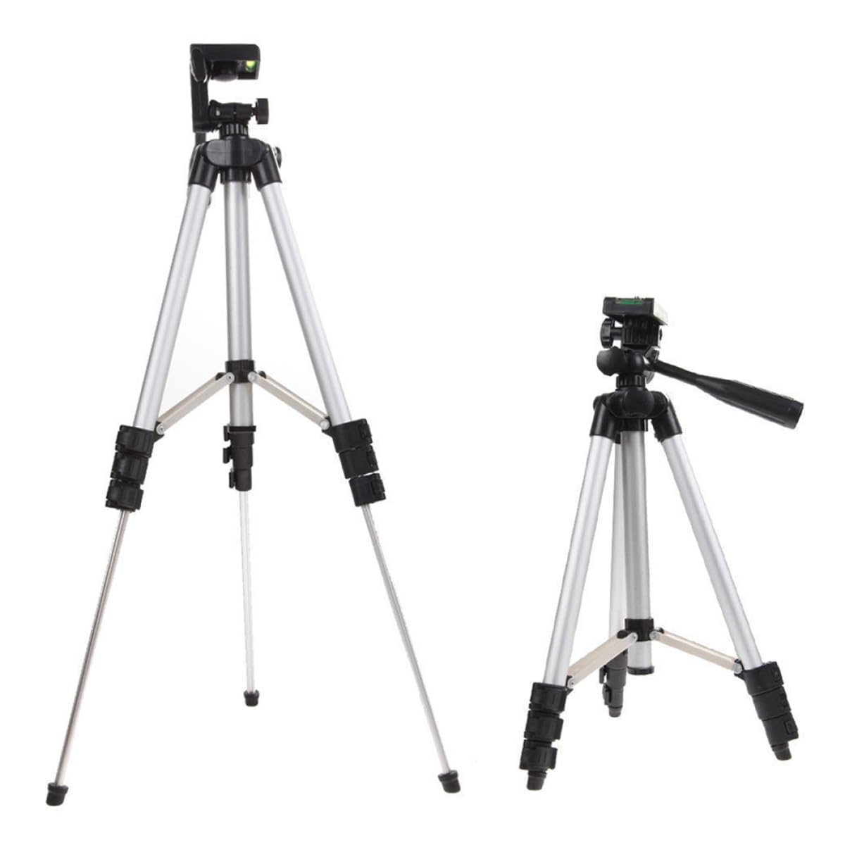 Treppiede Portatile per Camera e Smartphone, Testa Fluida 360° | 4 Snodi, 3 Sezioni Gambe, Filettatura 1/4", Lega di Alluminio e Abs, Carico Massimo 2kg