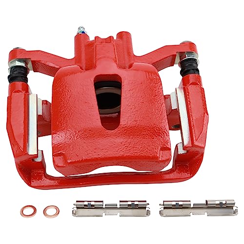 Image of TRQ Performance Rear Driver and Passenger Side Brake Caliper Set Compatible with 12-14 Ford F-150 15-17 F-150 with Manual Parking Brake 18 F-150 Raptor