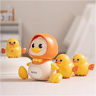 赤ちゃん おもちゃ アヒル親子 ママ1羽+子3羽 0歳 早期知育玩具 ベビーおもちゃ 男の子 女の子 音楽 ライト付き 寝かしつけ 誕生日 出産祝い クリスマス プレゼント 幼児向け 4点セット(白)
