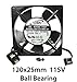 Adda 120mm X 25mm New Case Fan 110V 115V 120V AC 71CFM PC Cooling Ball Bearing 2 pin Cordset