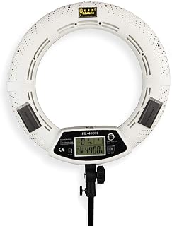 Yidoblo 18 Inch 96W 480 SMD LED Ring Light Bi Color Photo Studio Video Portrait Film Selfie YouTube Photography Continuous Lighting with Remote, Phone/Camera Holder, Makeup Mirror White