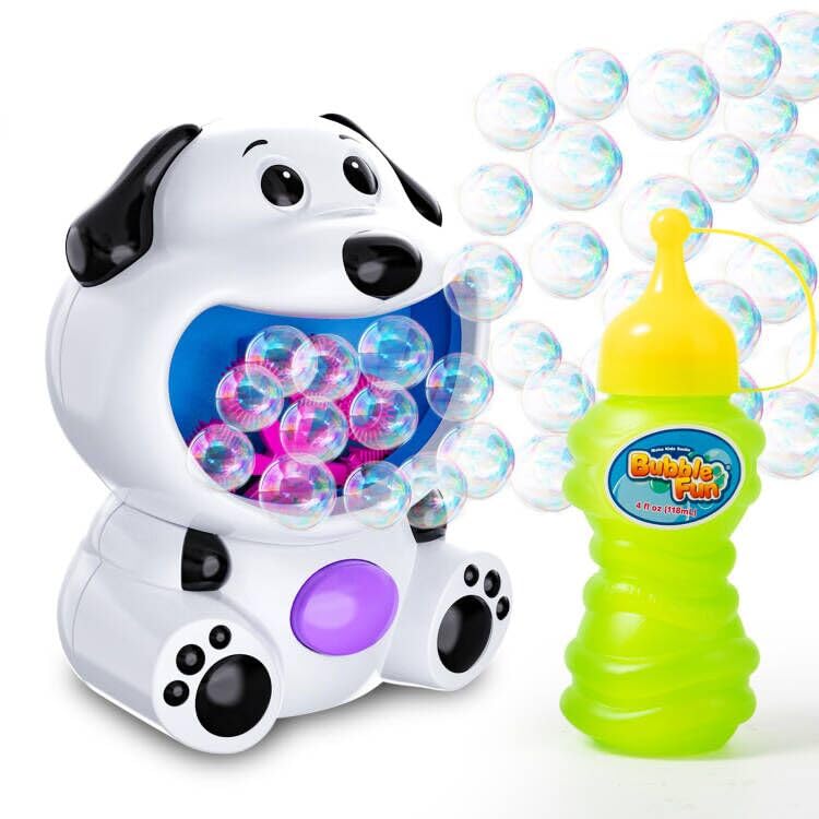 Bubble Machine,Kids Bubble Maker with 4oz Bubble Solution,Outdoor Bubble Blower Toys for Party Wedding