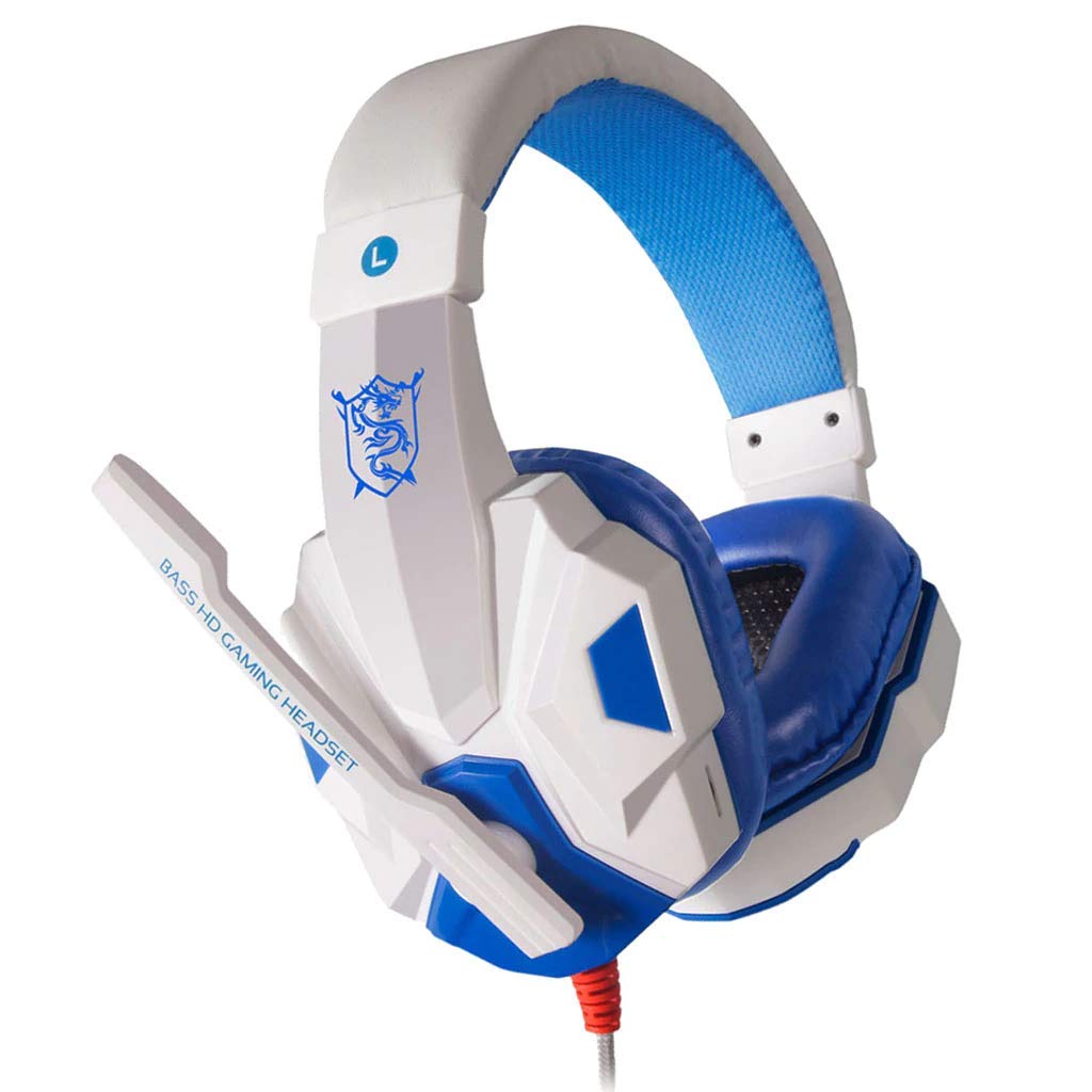 Cuffie stereo da gioco per PC e bassi, con microfono e cuffie sovrauricolari