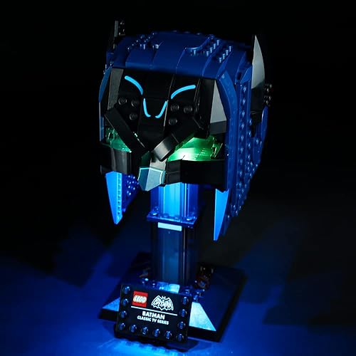 Miniatura 8 de Kyglaring Kit de iluminación LED para Lego Classic TV Series Batman Cowl Model Set y juego de luces compatible con Lego DC Batman 76238 Kit de