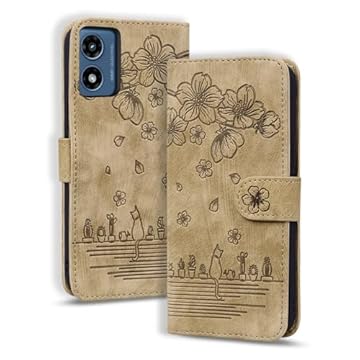 Rosbtib Capa fólio para Motorola Moto G Play 2024, capa carteira de couro PU premium com suporte para cartão compatível com Moto G Play 2024 - marrom