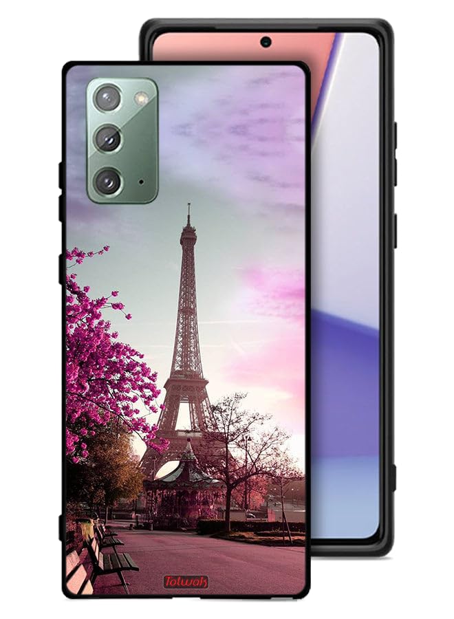 Tolwak Samsung Galaxy Note 20 4G Protective Case Cover Eiffel Tower Multicolor 70231007546