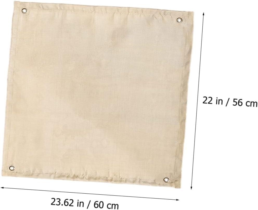 3pcs Outdoor Fireproof Blanket Fiberglass Camping Mat Fire Retardant Pad for Deck Lawn Barbecue and Emergency Use Storage Bag