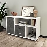 PHOYAL Cupboard, Storage Cabinets Storage Cabinet with 2 Drawer and 1 Doors Modern Wheels with Stora