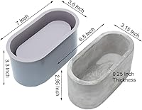Vista 2 de Moldes de silicona para maceta de hormigón, para plantas suculentas, base incluida, hazlo tú mismo