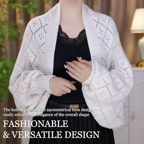 Fashion Hollow Out Knitted Shawl Coat, Women's Lightweight Slouchy Knit Cover-Up, Knitted Shawl Coat2