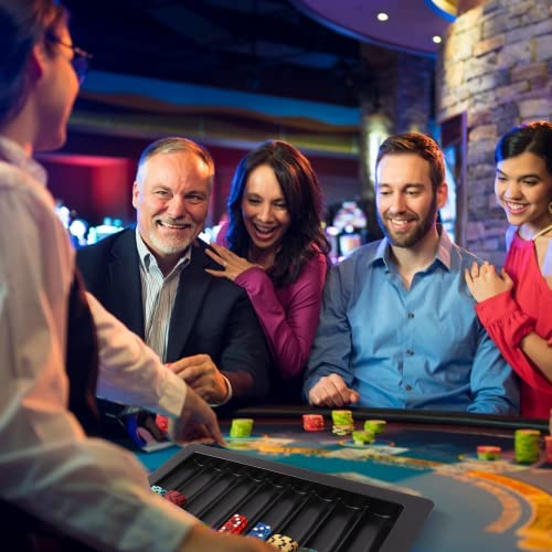 Gse Casino Poker Table Plastic Chip Trays - Holds 450 Chips, Las Vegas Style Dealer Table Chips Tray Rack For Poker Chips (9 Rows) #TOP5