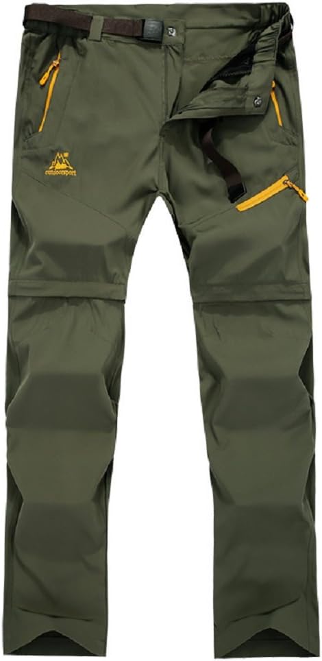 Men's Outdoor Lightweight Waterproof Hiking Mountain Pants Army Green Asia 4XL/US L