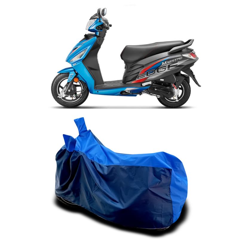 Image of DUFFEL-Two Wheeler Bike Body Cover Compatible for Hero Maestro Edge Bs6 Heat Protectio /UV-Rays /Birds Dropping /DustProof /Waterproof All Variants [Nevay Blue]