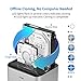 SSK Aluminum Hard Drive Docking Station, USB 3.0 to SATA Dual Bay External HDD Dock Caddy Reader for 2.5 & 3.5 inch SATA HDD SSD, with UASP Offline Cloner/Duplicator Function(2x16TB Supports)