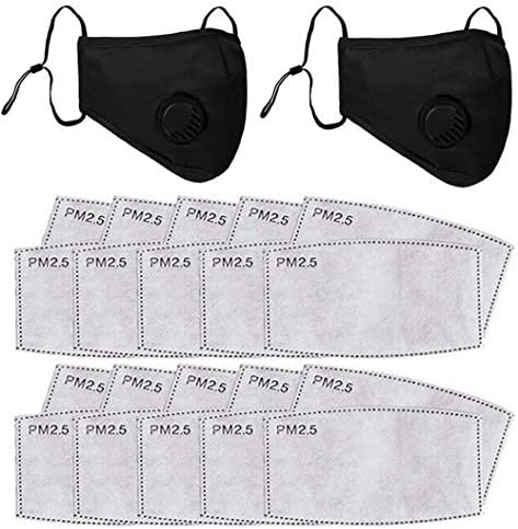 PM2.5 Activated Carbon Filter, Replaceable Anti Haze Filter Paper Anti Pollution Washable Cotton for Adult (20)