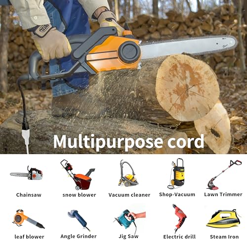 HUANCHAIN 25 FT 16 Gauge White Indoor Outdoor Extension Cord Waterproof, Flexible Cold Weather 3 Prong Electric Cord Outside, 13A 1625W 125V 16AWG SJTW, ETL Listed by huanchain - Image 7