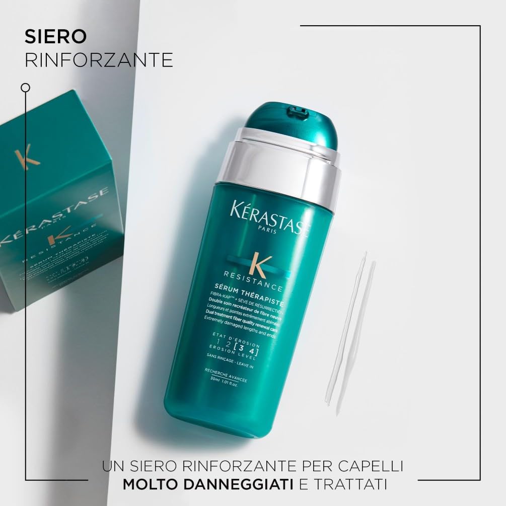 Kérastase, Résistance Thérapiste, Siero di Riparazione Profonda, Per Capelli Molto Danneggiati, Sérum Thérapiste, 30 ml