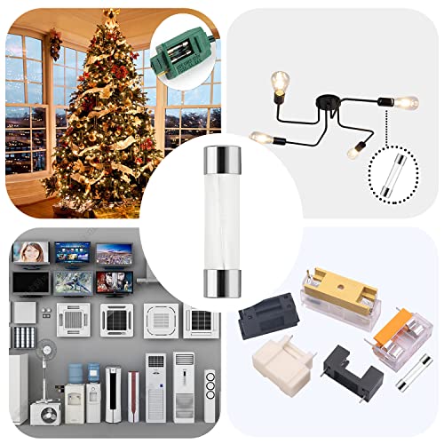 Aukenien T 12A 250V Slow Blow Glass Fuses T12Al T12Al250V 6X30 Mm 12 Amp 250 Volt Cartridge Tube Time Delay Fuse, Multiple Values Of Glass Fuse Optional (Pack Of 10) #TOP2